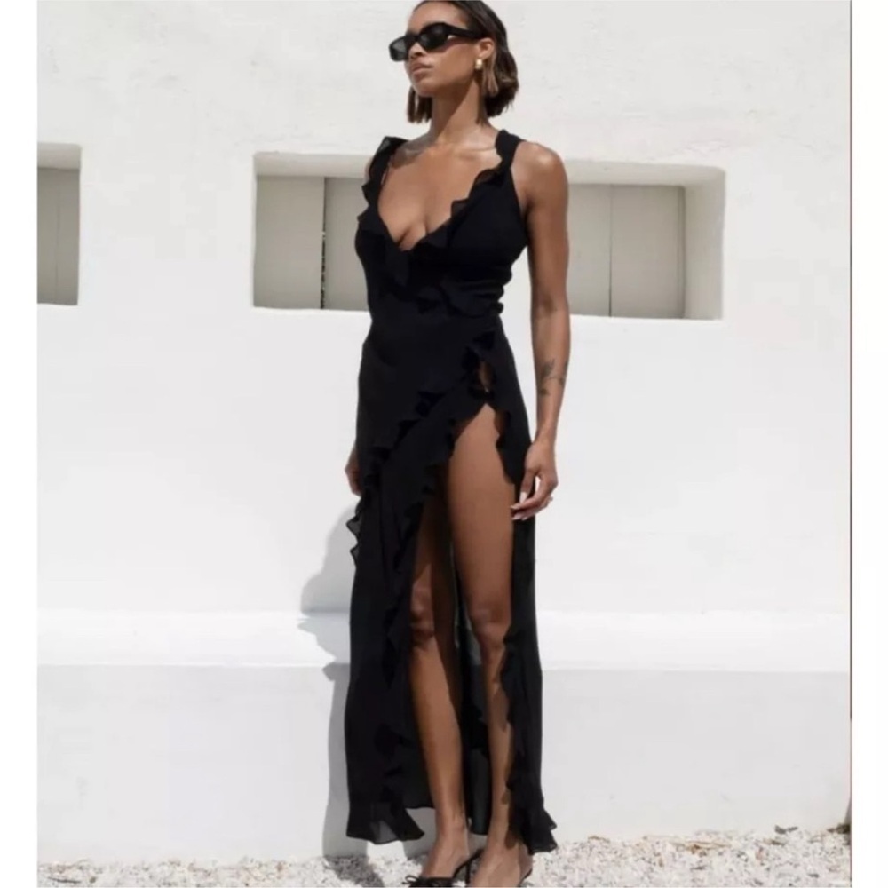 Rumored Black Asymmetrical Dress